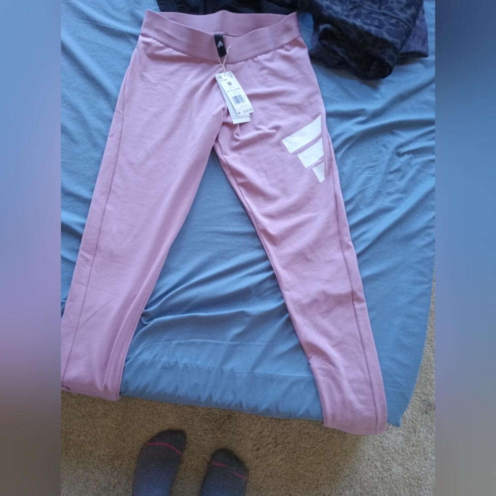 Adidas leggings, light pink, size Medium